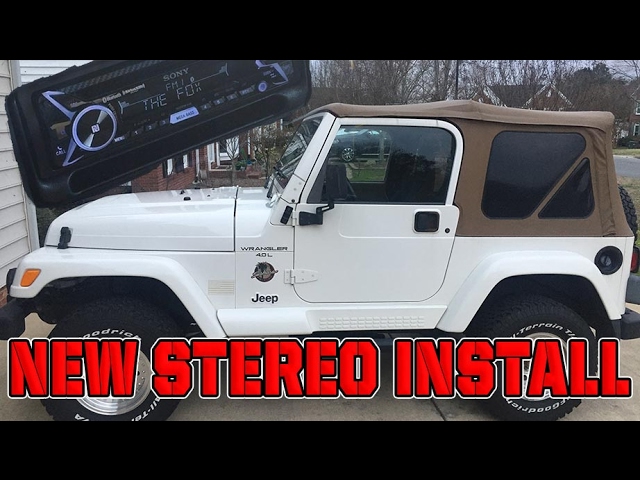 Installing a new stereo in the Jeep TJ - YouTube