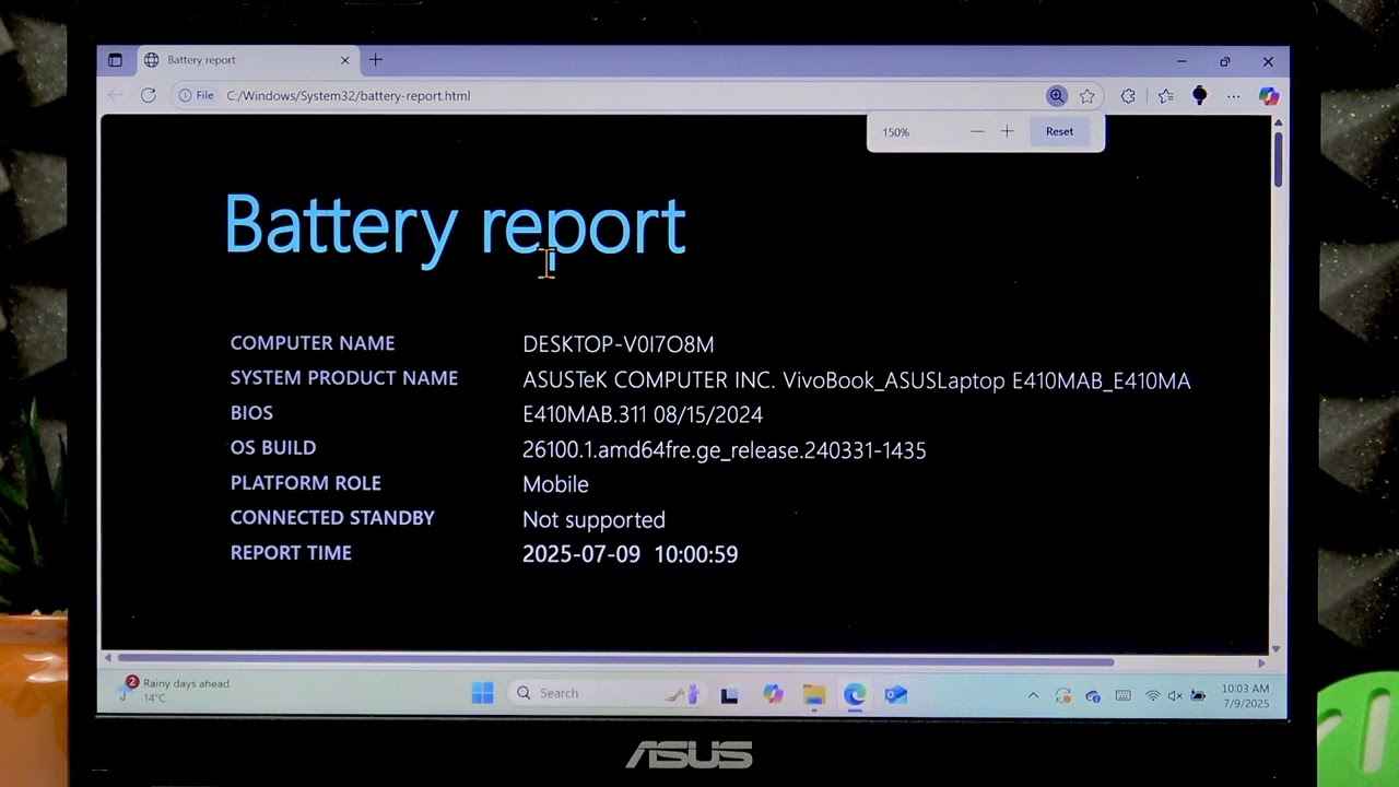 ASUS VivoBook Go – How to Check Battery Health