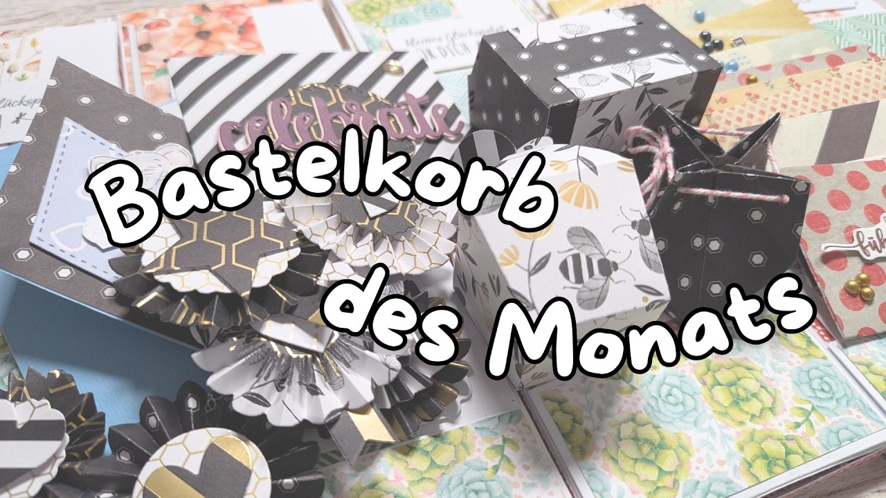 Endlich mehr Bastelmaterial aufbrauchen I Bastelkorb des Monats I Viele kleine Projekte