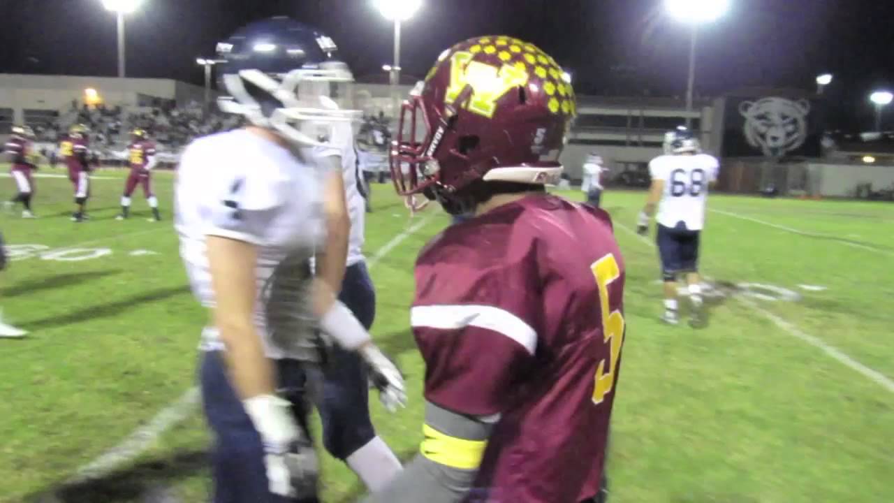 Long Beach Wilson Football Josh Wise delivers hit against Loyola