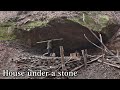 The beginning of the construction of the house under the stone part 1