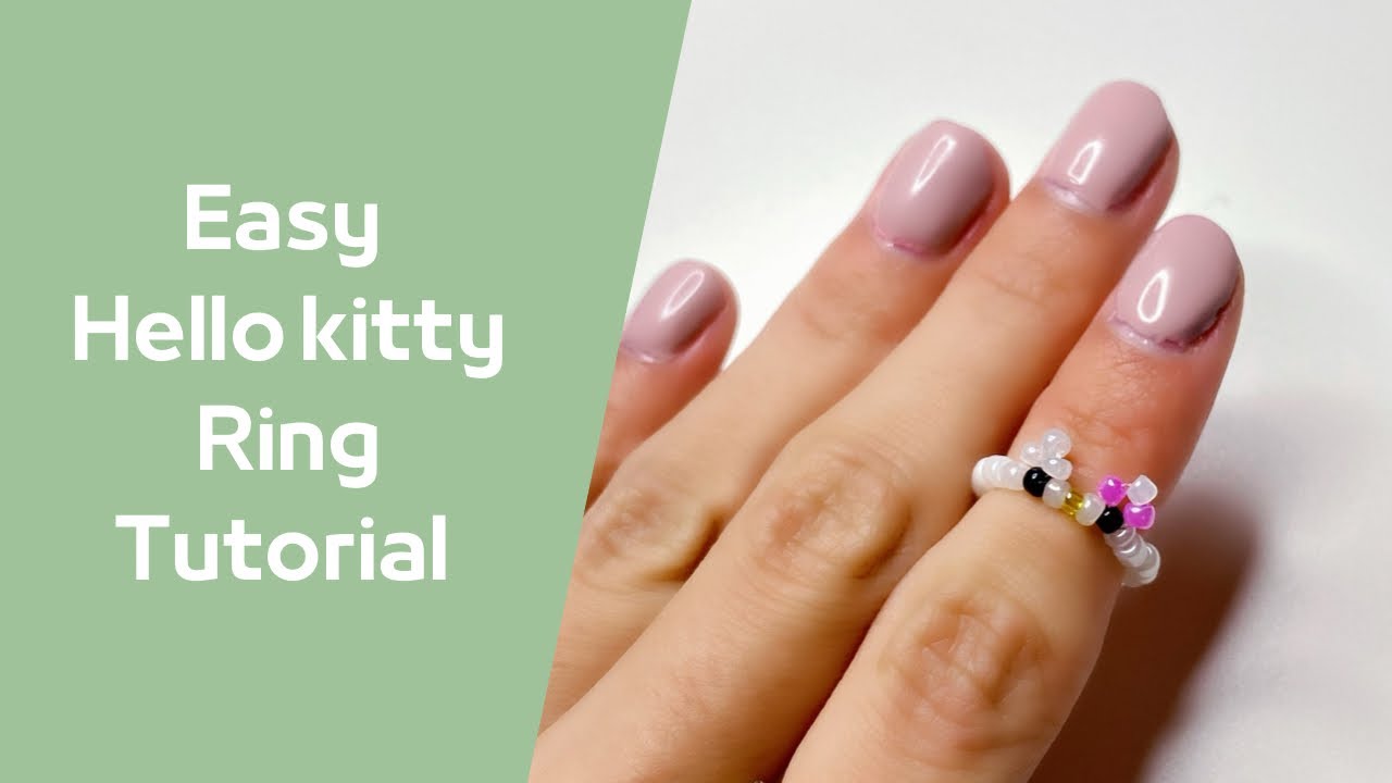 How To: Easy beaded Hello Kitty Ring Tutorial