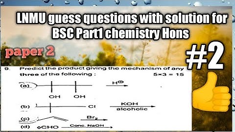 #lnmu guess questions with solution part 1 chemistry Hons,#cannizzaroreaction