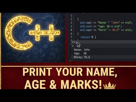 Print name,age and marks🌟🎊||#coding #programmingloop #cplusplus #python#learnprogramming #youtube