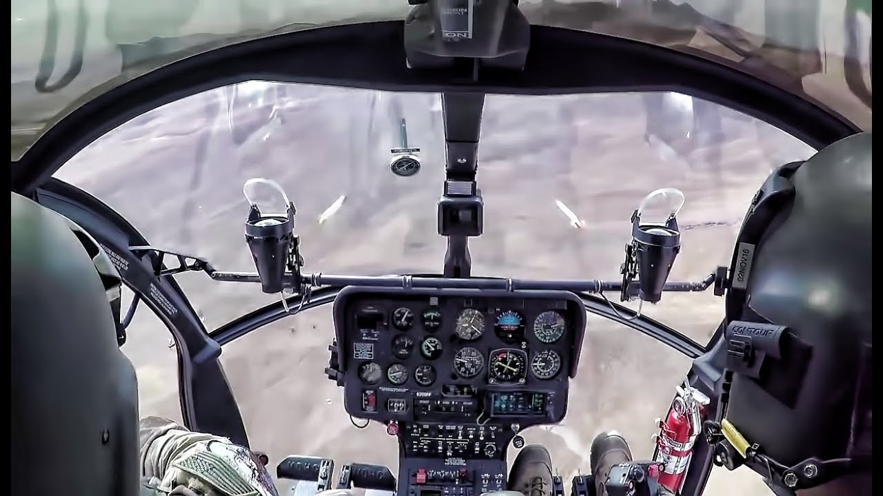 MD 530F Cayuse Warrior Attack Helicopter Live-Fire Rockets