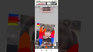 With Blue Pink Red Yellow Orange Hair Colour