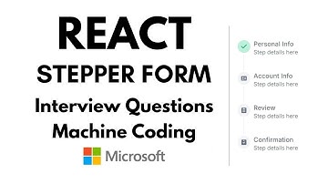 React Stepper | Multistep Form | React Interview Questions | Machine Coding Round