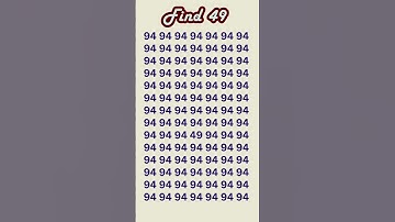can you find 49 in 5 seconds? #wordpuzzlegame #game #mathematics #mindbendingquiz #puzzle