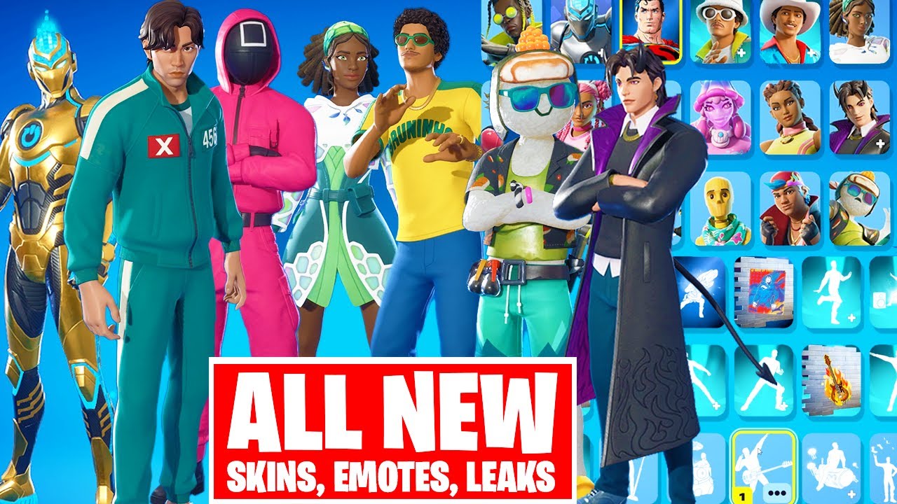 ALL New LEAKED Skins, Emotes & Cosmetics Fortnite: Superman Rewards, Bruno Mars, Reboot Skin & more