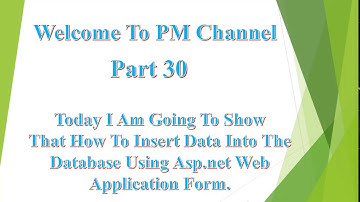 How To Insert Data Into The Database Using Asp.net Web Application Form.