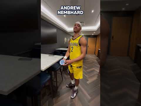 Andrew Nembhard Tries to Catch the Cup 👀