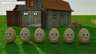 Learning Colors -- Colorful Eggs on Farm