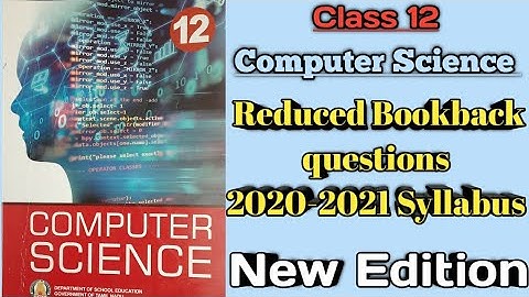 12th Computer science || Reduced bookback questions || Tamilnadu ||Stateboard || Mokka Physics