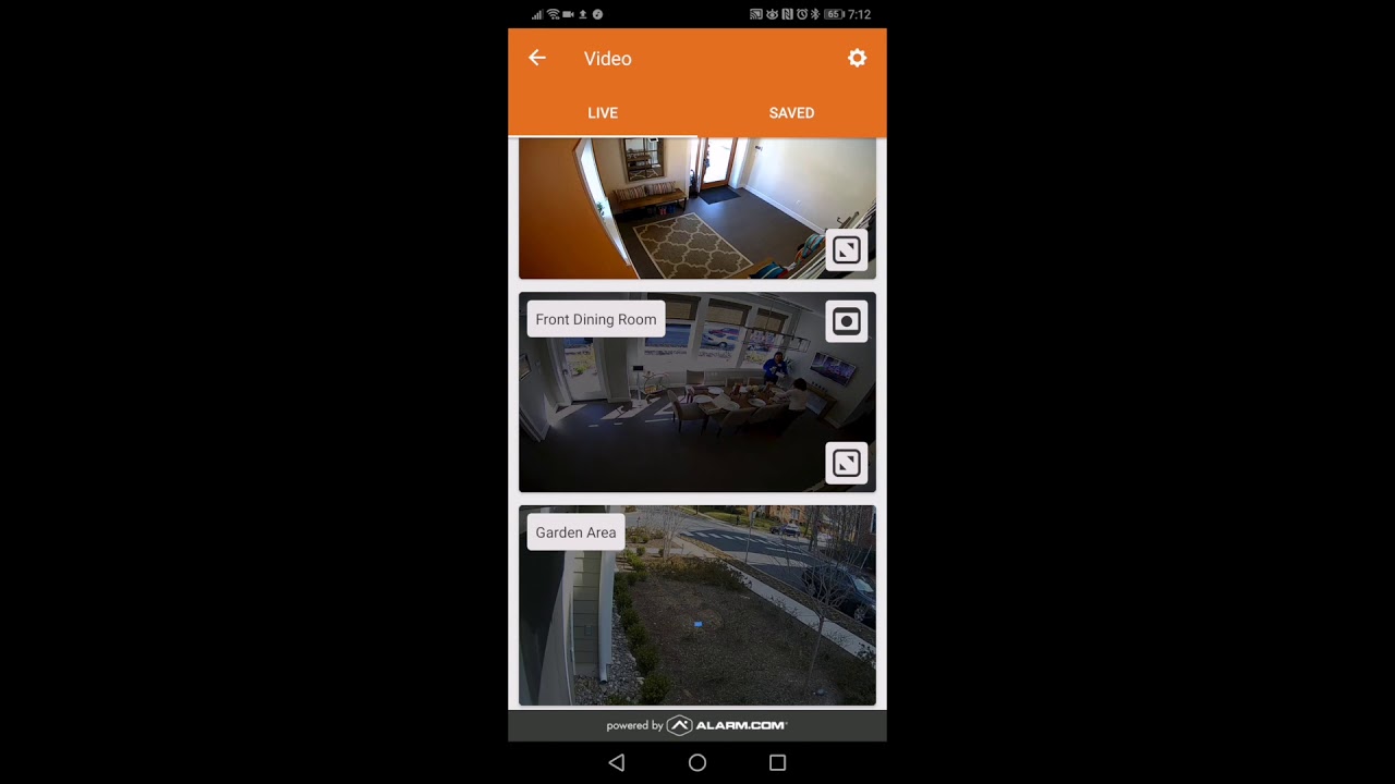 Viewing security camera recordings from the Liberty Live App YouTube
