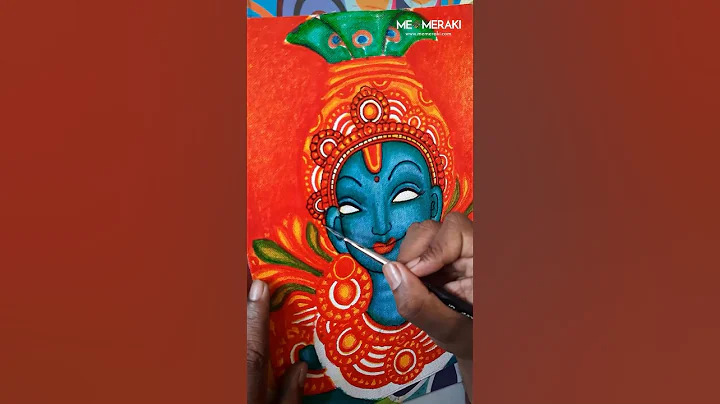 Kerala mural painting tutorial! Mural painting for beginners! Kerala Mural Painting! Mural art!