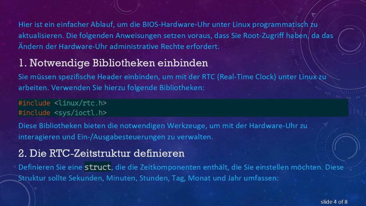 Wie man die Hardware-Uhr unter Linux programmatisch einstellt