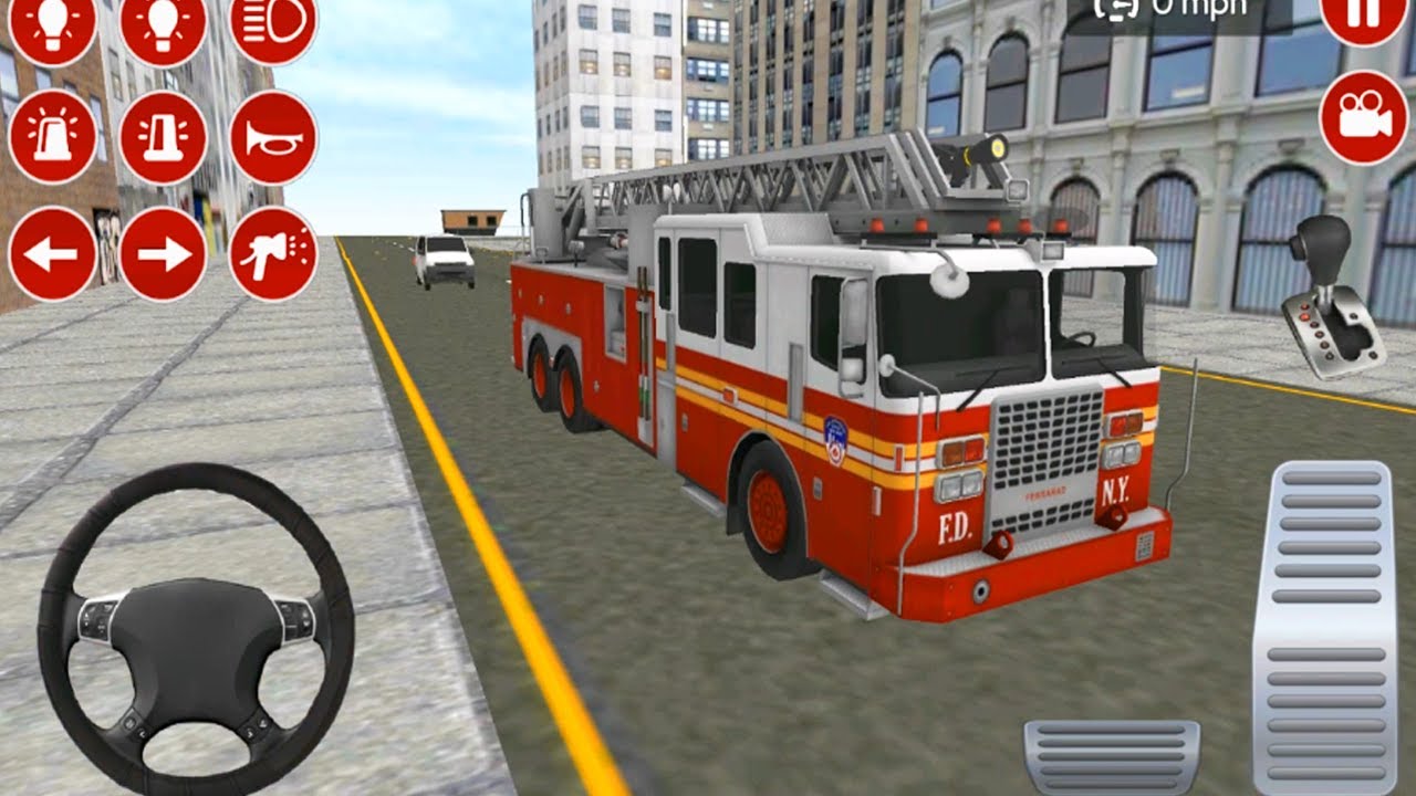 Real Fire Truck Driving Simulator - Fire Fighting #2 - Android Gameplay ...