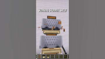 Easy Functional Shelf Storage #minecraft #minecraftshorts  #minecraftguide #minecrafttutorial