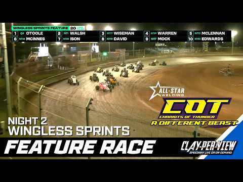 Wingless Sprints | Chariots of Thunder (N2) - Darwin - 10th Sep 2026 | Clay-Per-View - dirt track racing video
