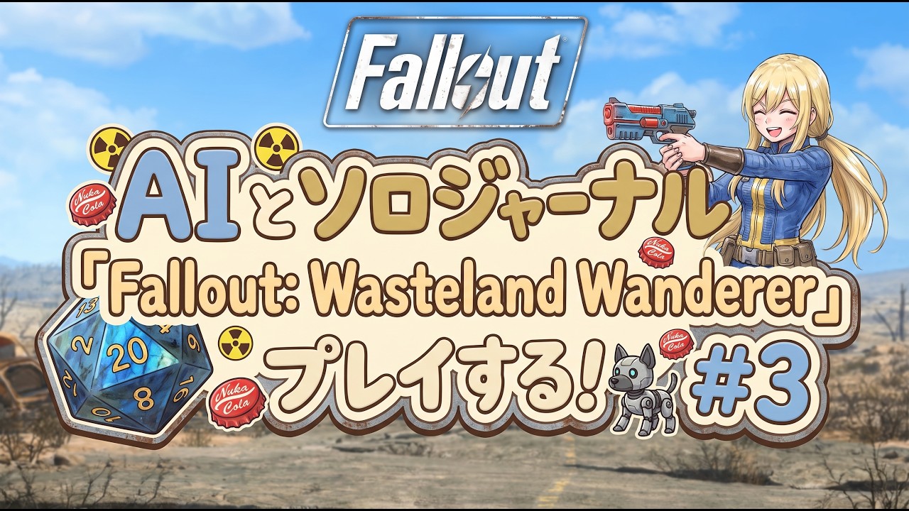 【fallout】AIとソロジャーナル『Fallout: Wasteland Wanderer』プレイする! #3