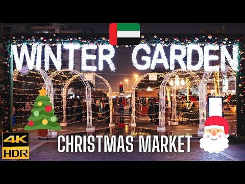 Winter Garden Dubai | Habtoor Palace | Magical Christmas Market in Dubai 2021-22 | 4K HDR