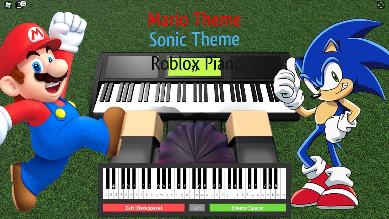 Roblox Piano How To Play The Super Mario Bros Theme Song And The Sonic Green Hill Zone Theme By Guest Charity - 7 years old roblox piano