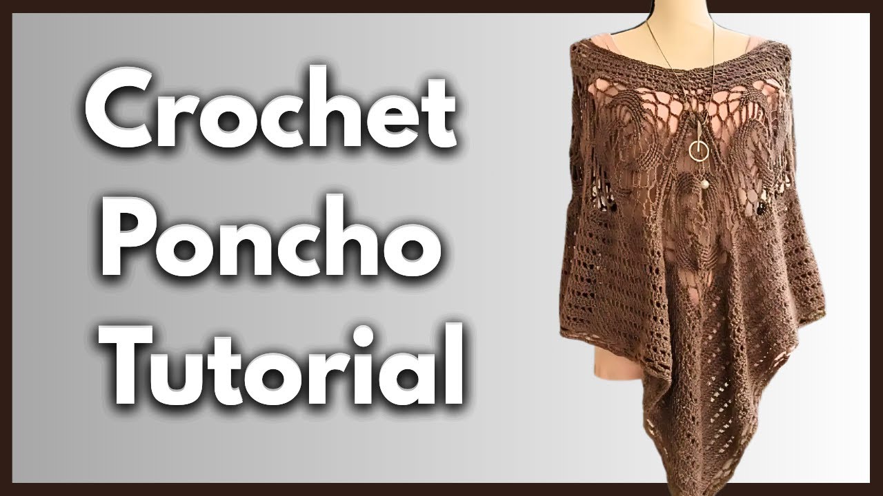 (Non-Vintage) How To Crochet A Poncho:  Swirling Motifs Poncho