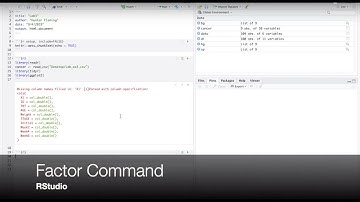 RStudio Factor Command Tutorial