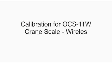 Calibration - OCS11W