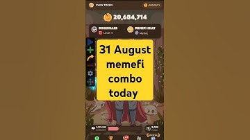 MemeFi Daily Combo for all level || 31 August 2024 MemeFi Secret Tap Combo to earn 4,000,000 coins