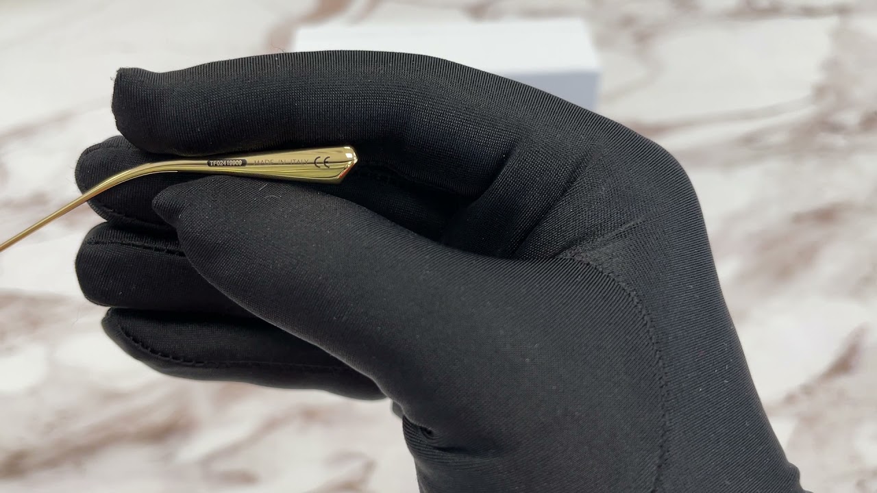 Christian Dior Eyeglasses Model-GemDiorO-RU CD50018U Color-030 Shiny Endura Gold-Demo Lenses