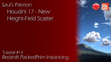 Patreon Course Preview - #13 - Houdini 17 New Height-field Scatter - Redshift Packedprim Instancing