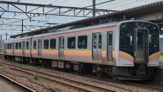 JR東日本 E129系100番台 新ニイ A25編成 2両編成 信越線 ワンマン 普通 新潟 行  新津駅 2番線を発車