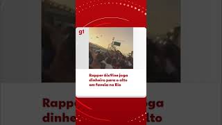 Rapper 6ix9ine joga dinheiro para o alto no Morro da Mangueira, no Rio #shorts