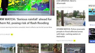 Major Flooding in New Jersey from Henri: Flash Floods Spotswood, Jamesburg, Helmetta Area