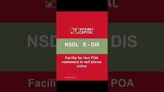How to sell shares using E-DIS if you haven't signed the POA? (NSDL EDIS)