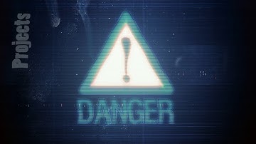 Hacker element and pixel noise Glitch with the inscription Danger