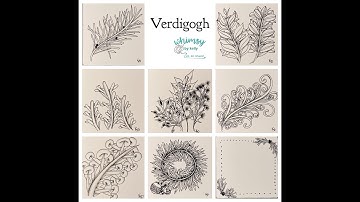 Verdigogh (Zentangle® Pattern) drawn by Kelly Barone, CZT