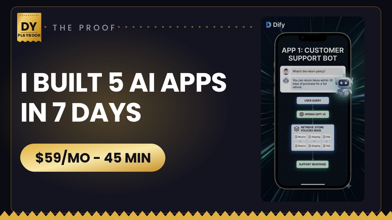 I Built 5 AI Apps in 7 Days With Dify (Is LangChain Dead?)