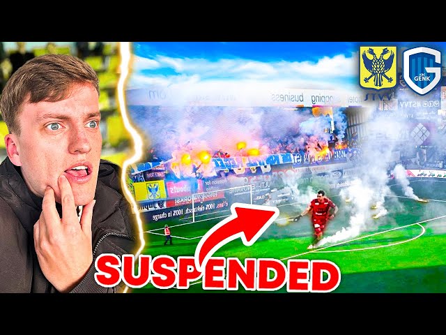 Ultras THROW FIREWORKS At STVV vs Genk class=