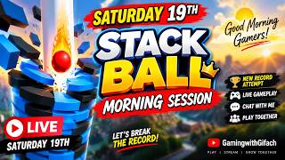 🔥 Saturday Morning Stack Ball Challenge! | New Record Attempt 🎯 | Live Gameplay screenshot 5