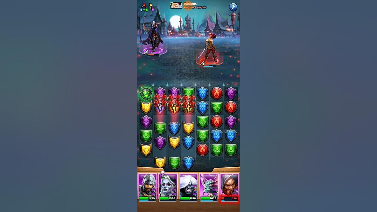 Empires and Puzzles, Raiding with Grimble VS Seshat, Gwen, Kingston