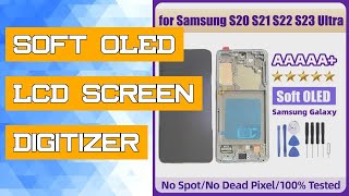 Soft OLED LCD Screen Digitizer Full Assembly Samsung Galaxy S20 S21 S22 S23 Ultra Note20 Ultra S20 S screenshot 1