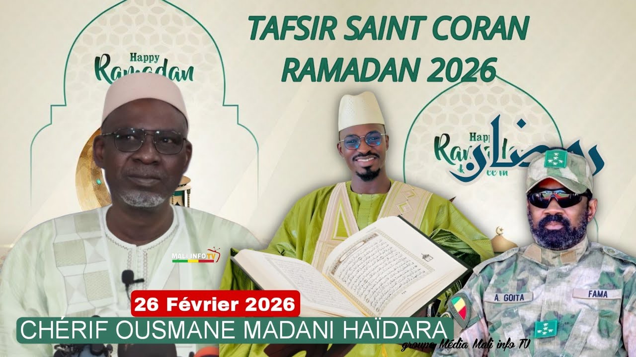 🌙 | Tafsir du Saint Coran – 9ème Jour avec  Chérif Ousmane madane Haïdara le 26 février 2026