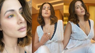 Hina Khan Flaunting her Colorful Eye-Makeup || Funky Eye Shadow screenshot 3
