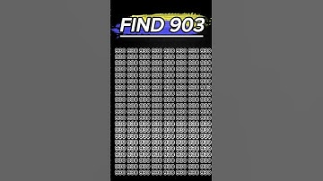 Challenge yourself to FIND 903 in 5sec #pickyourbrain