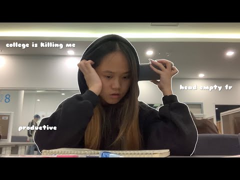 CRAMMING MY ASSIGNMENTS IN 24 HOURS // productive study vlog, college diaries, etc