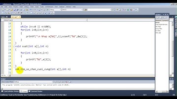 Bài 40 Lập trình C Tìm số chẵn cuối cùng trong mảng 1 chiều các số nguyên  Nếu mảng không có giá trị