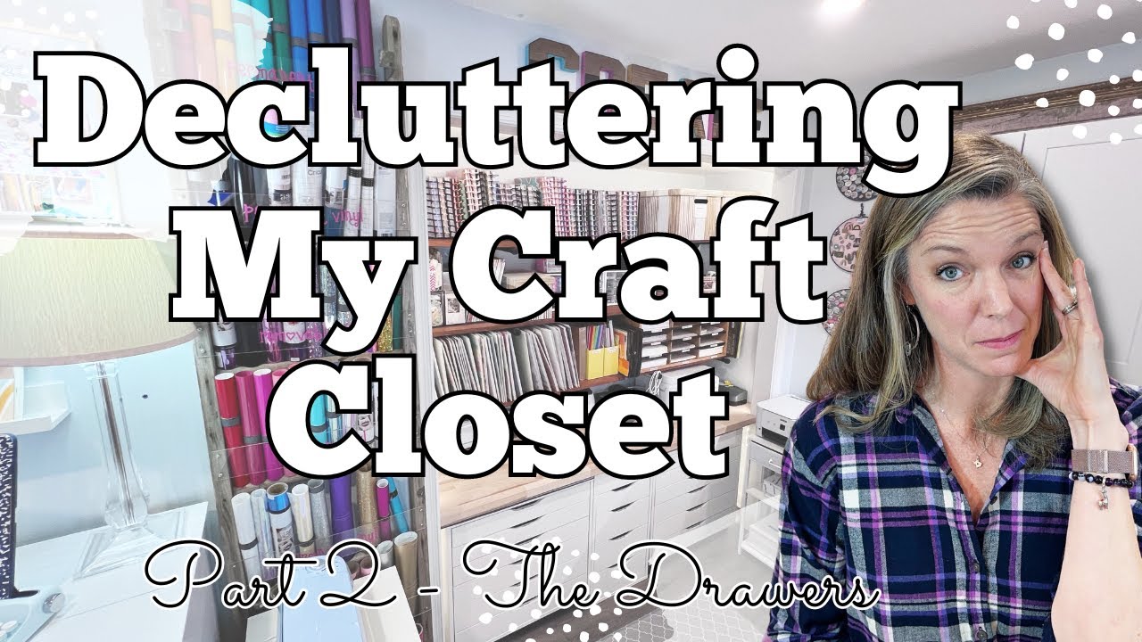 Decluttering My Craft Closet || Part 2 || Craft Room Organization - YouTube