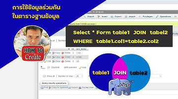 JION Table  #การใช้ข้อมูลร่วมกันมากว่า 1  ตาราง  join data